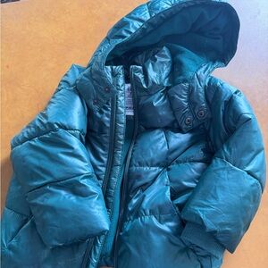 Kids Teal Puffer Jacket g